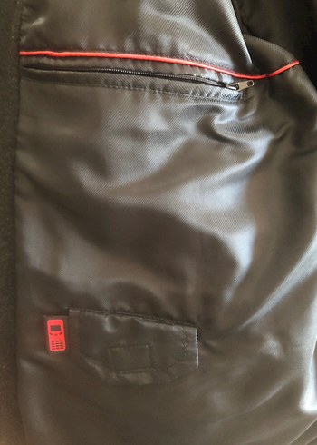 Gri Düğmeli Erkek Midi Kaban - Görsel 5