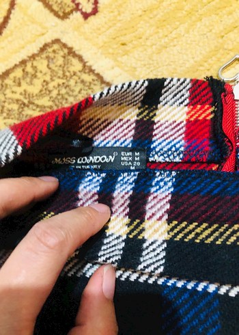 Düğmeli Renkli Mini Etek - Görsel 5