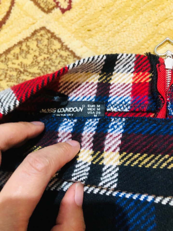 Düğmeli Renkli Mini Etek - Görsel 5