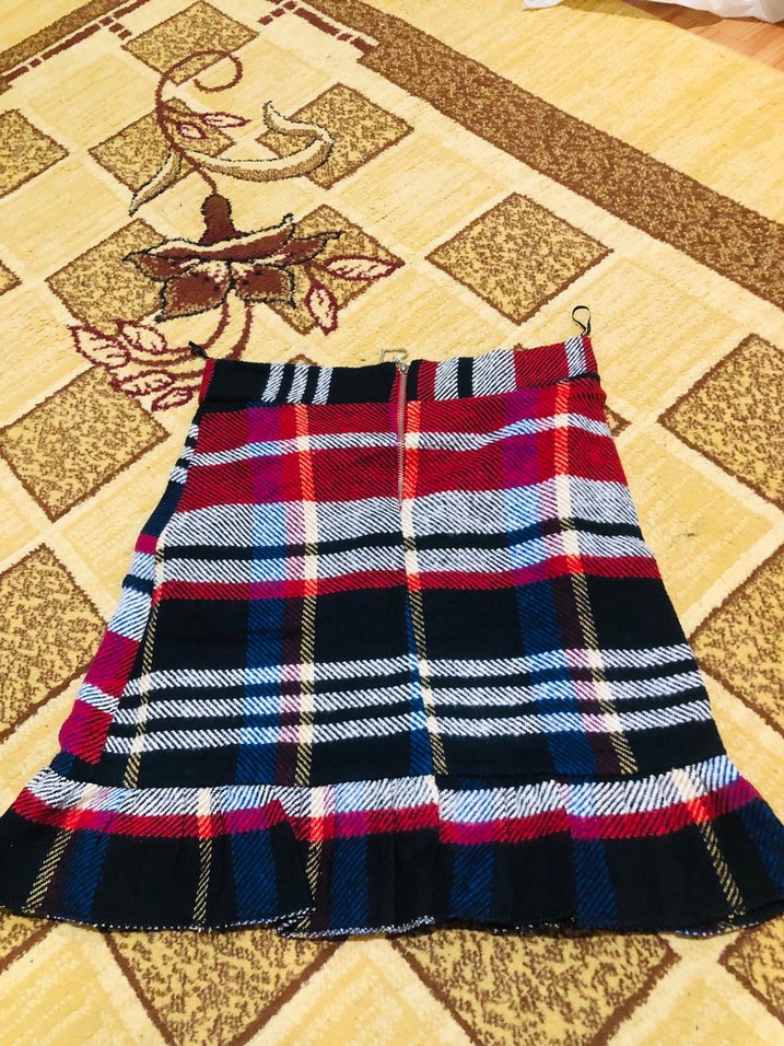 Düğmeli Renkli Mini Etek - Görsel 2