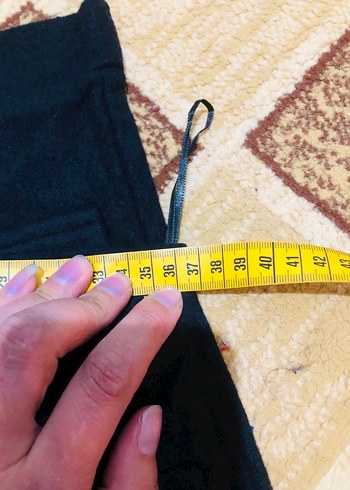 Düğmeli Siyah Süet Mini Etek - Görsel 3