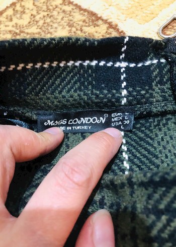 Yeşil Ekose Mini Etek SATILDI - Görsel 5