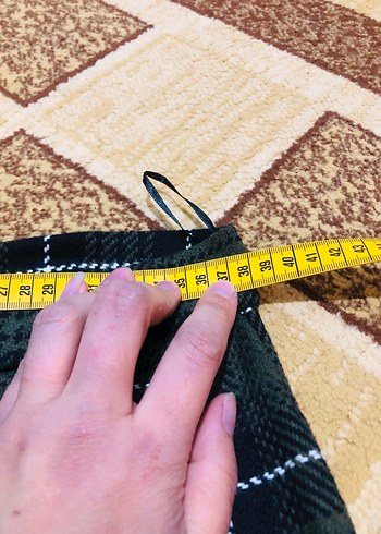 Yeşil Ekose Mini Etek SATILDI - Görsel 3