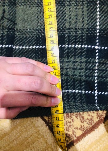 Çok Renkli Ekose Örgü Mini Etek - Görsel 4