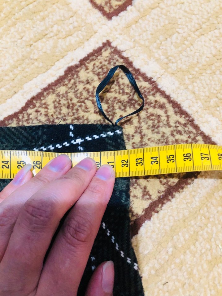 Çok Renkli Ekose Örgü Mini Etek - Görsel 3