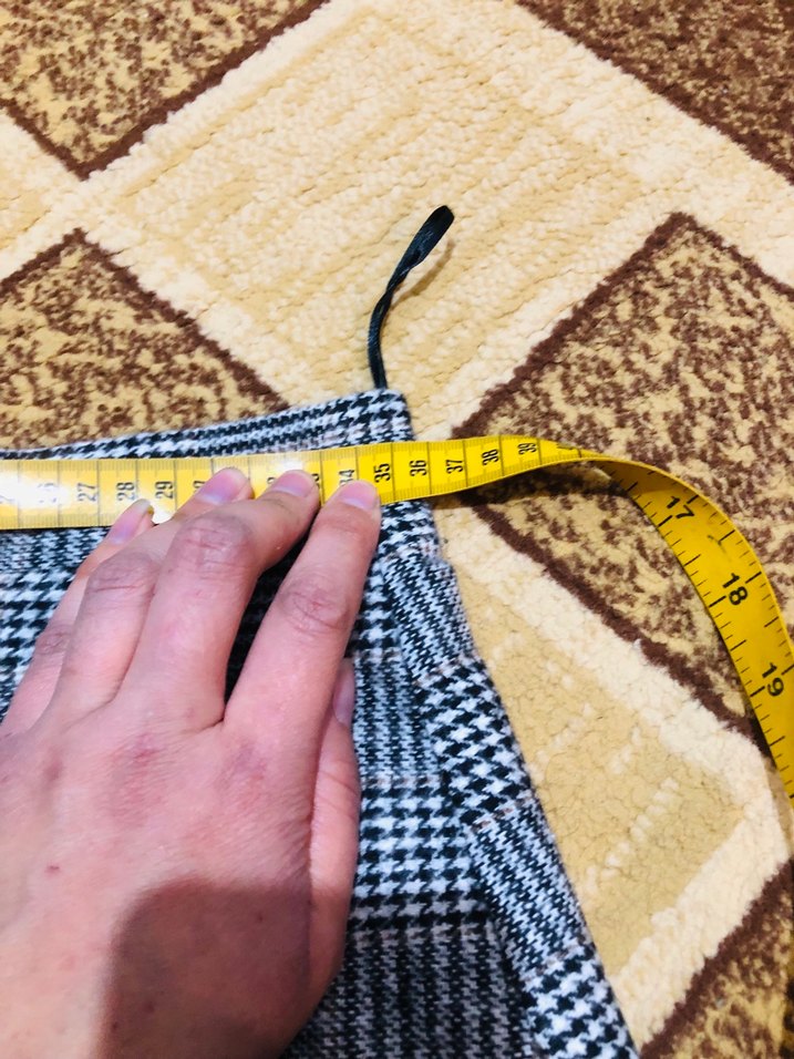 Gri Ekose Mini Etek - Görsel 3