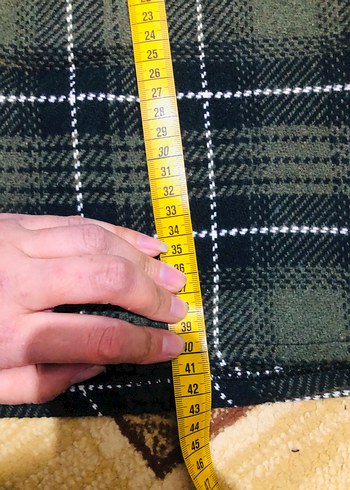 Kadın Ekose Örgü Mini Etek - Görsel 4