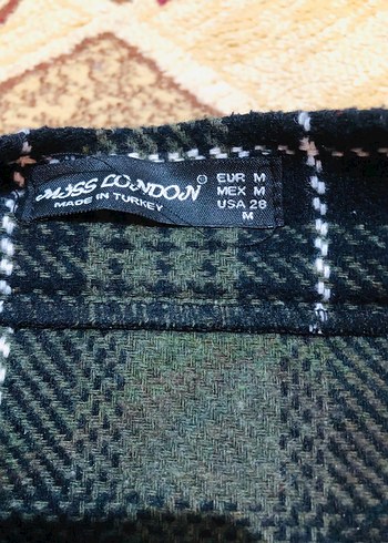 Kadın Ekose Örgü Mini Etek - Görsel 5