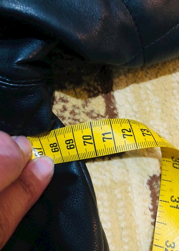 Düğmeli Siyah Deri Kadın Ceket - Görsel 10