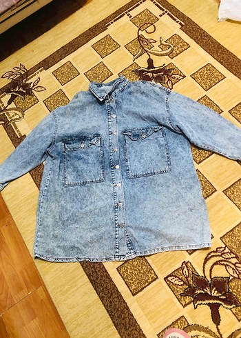 Düğmeli Mavi Denim Kadın Ceket - Görsel 6