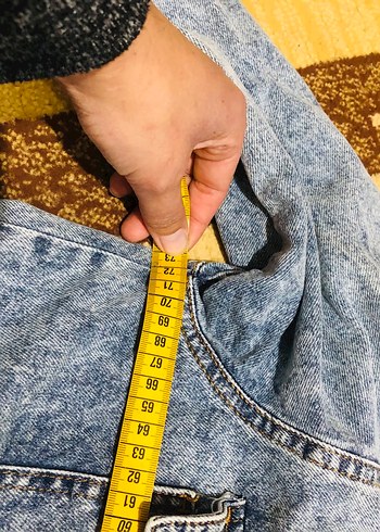 Düğmeli Mavi Denim Kadın Ceket - Görsel 9