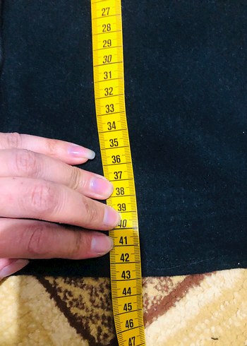 Düğmeli Siyah Mini Süet Etek - Görsel 4