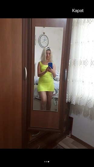 mini sexy elbise neon renkte