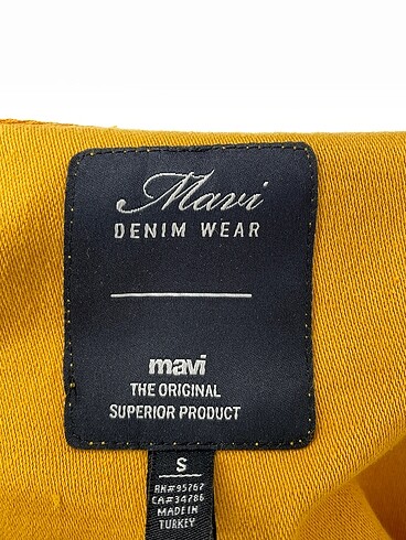 s Beden sarı Renk Mavi Jeans Kot Ceket %70 İndirimli.