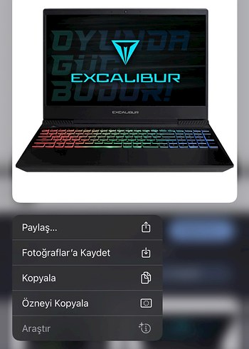 Excalibur Çok Renkli Işıklı Laptop G770