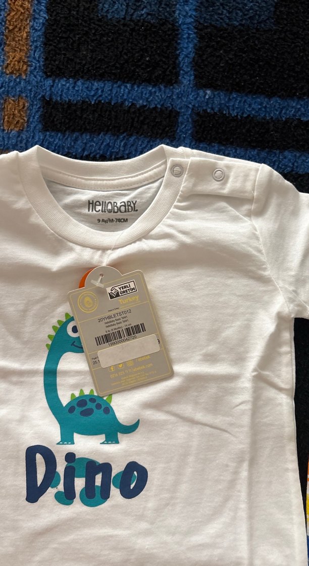 Baskılı Dinozor ve Renkli Çizgili Çocuk Atletleri - Görsel 4