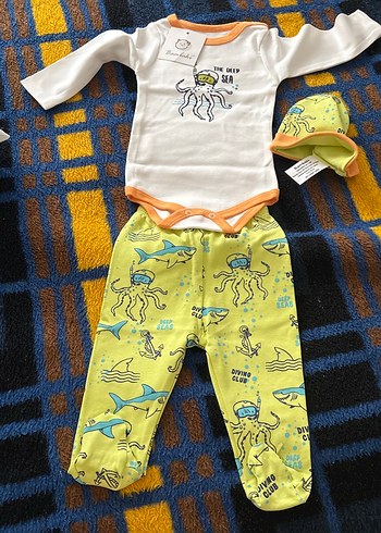 Renkli Baskılı Uzun Kollu Bebek Body - Görsel 2