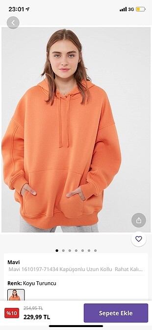 Mavi marka turuncu oversize sweatshirt