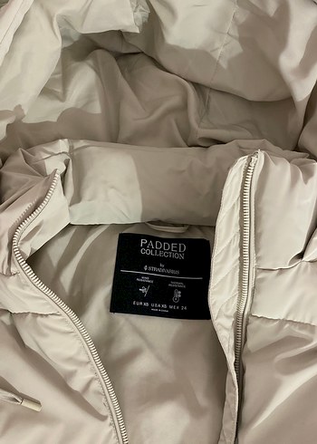 Stradivarius Stradivarius Bej Midi Kadın şişme mont