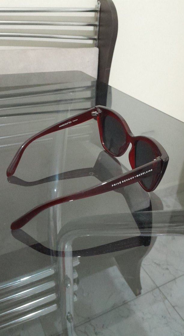 Bordo Transparan Kadın Güneş Gözlüğü - Görsel 2