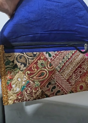 Diğer Nakışlı ve Boncuklu Bohem Kadın Portföy Çanta