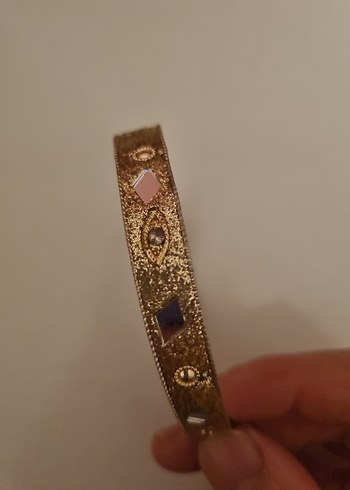 Altın Renkli Yılan Desenli Bohem Bileklik