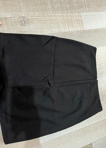s Beden siyah Renk Siyah İşlemeli Midi Dantel Mini Etek