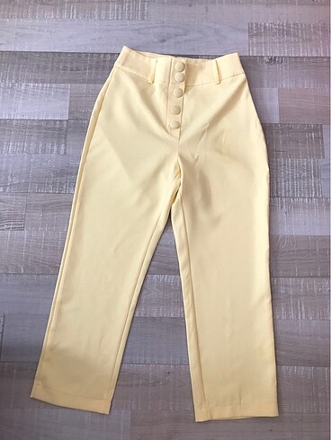 xs Beden sarı Renk Milla kumaş pantolon
