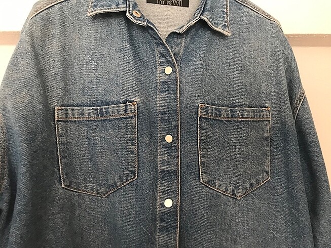 xs Beden mavi Renk Mavi jeans kot gömlek