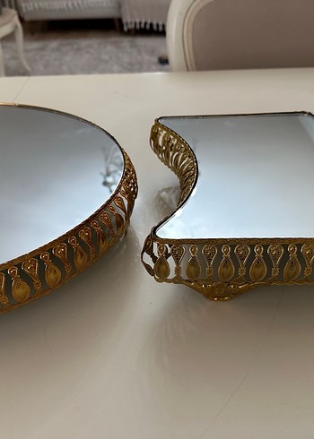 Parlak Altın Renkli Dekoratif Ayna Seti - Görsel 6