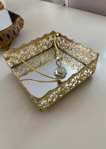 Parlak Altın Renkli Dekoratif Ayna Seti - Görsel 8