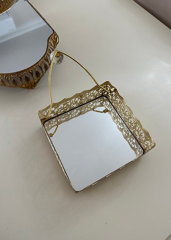 Parlak Altın Renkli Dekoratif Ayna Seti - Görsel 7