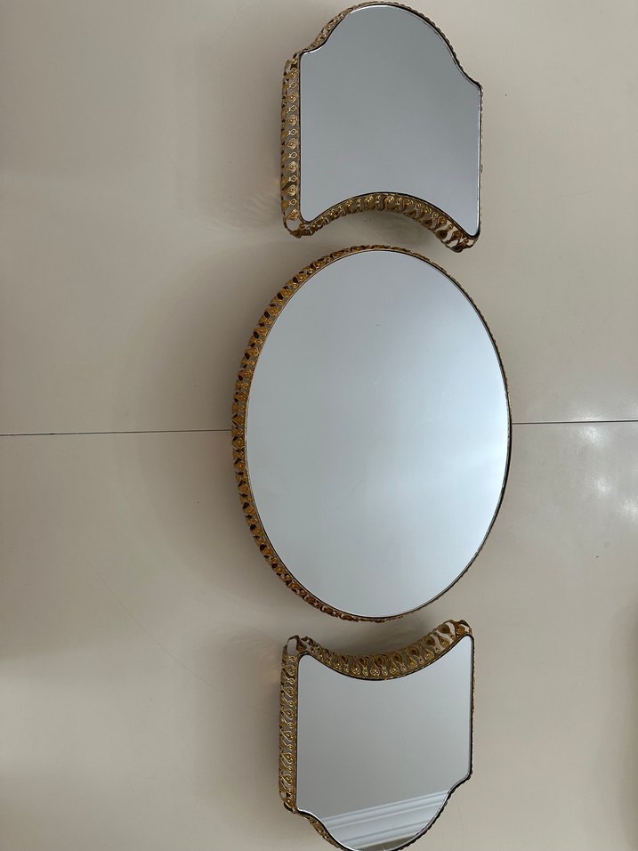 Parlak Altın Renkli Dekoratif Ayna Seti - Görsel 3