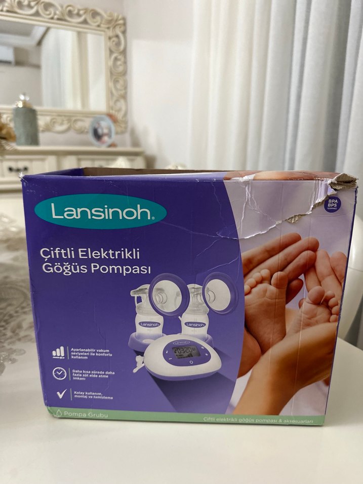 LANSİNOH Çiftli Elektrikli Göğüs Pompası Mor - Görsel 3