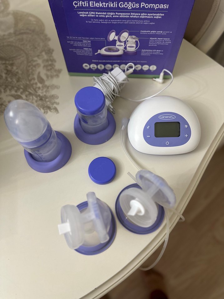LANSİNOH Çiftli Elektrikli Göğüs Pompası Mor - Görsel 2