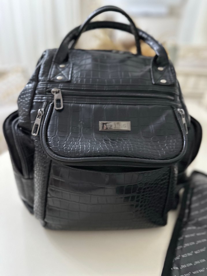 MCD BAG Siyah Yılan Desenli Kadın Sırt Çantası - Görsel 4