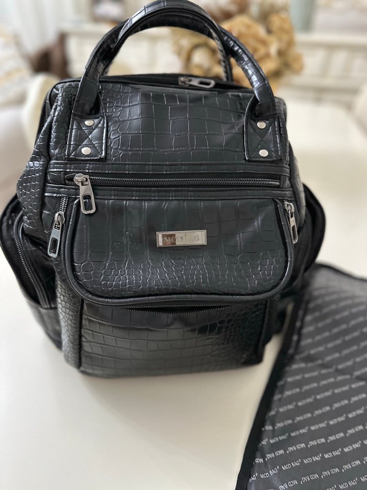 MCD BAG Siyah Yılan Desenli Kadın Sırt Çantası - Görsel 5
