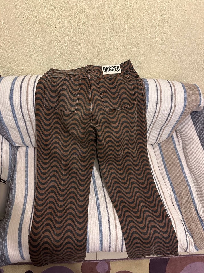 Kahverengi Piliseli Midi Kadın Kumaş Pantolon - Görsel 2