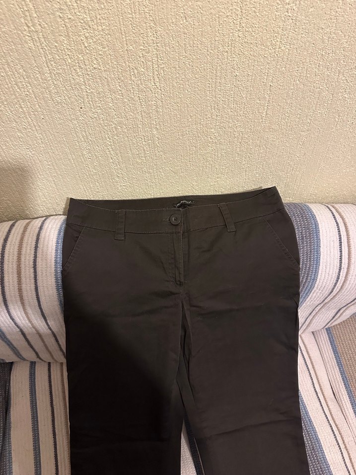 Kahverengi Kemerli Kadın Kumaş Pantolon - Görsel 2