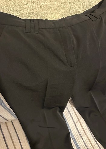 Adil ışık Siyah Kemerli Kadın Kumaş Pantolon - Görsel 2