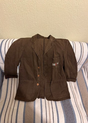 Düğmeli Kahverengi Ceket - Görsel 2