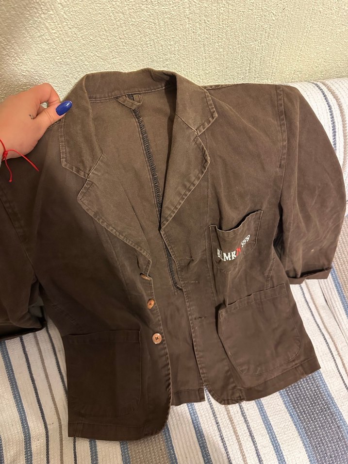 Düğmeli Kahverengi Ceket - Görsel 3