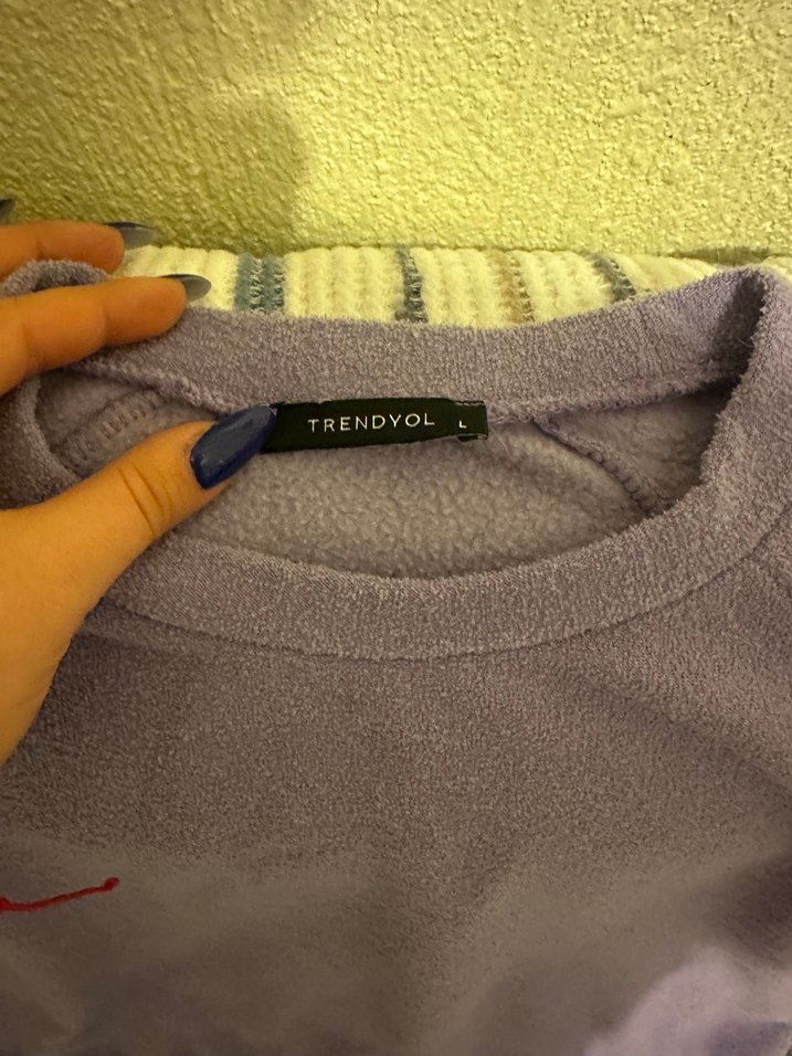 Mor Kadın Oversize Sweatshirt - Görsel 2