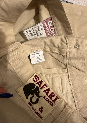 Orijinal dolce gabbana Bej Bol Kesim Pantolon - Görsel 3