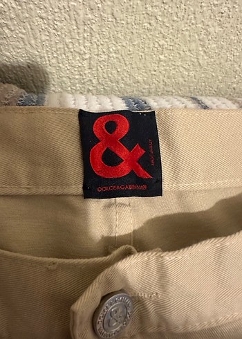 Orijinal dolce gabbana Bej Bol Kesim Pantolon - Görsel 2