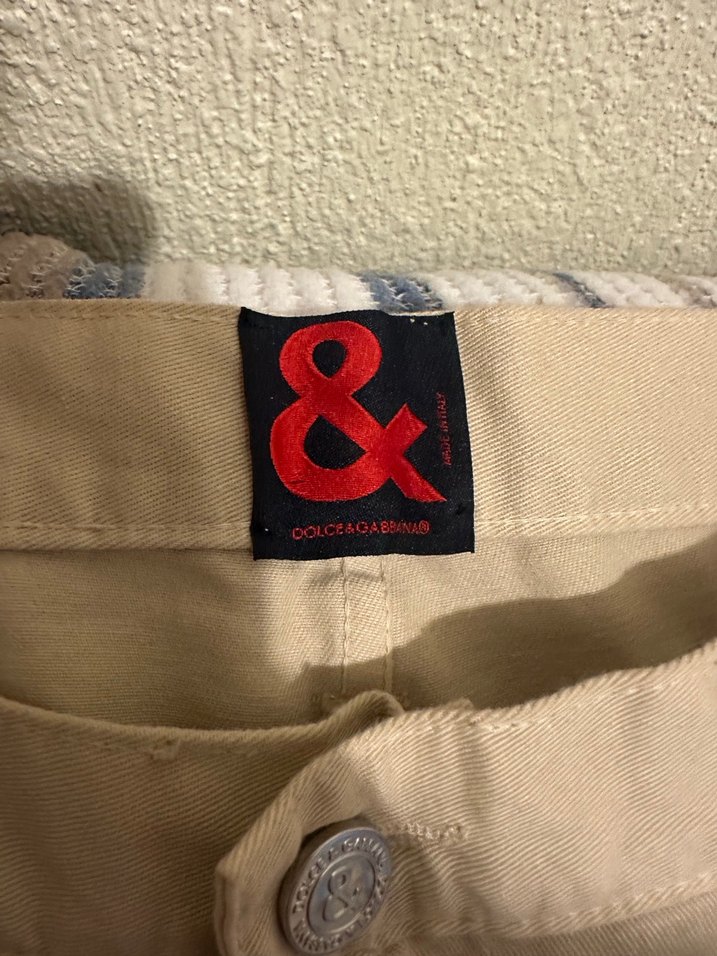 Orijinal dolce gabbana Bej Bol Kesim Pantolon - Görsel 2