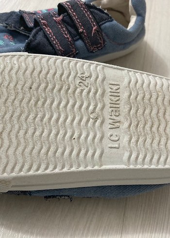 Kız Çocuk Kot Kumaşlı Nakışlı Spor Ayakkabı - Görsel 3