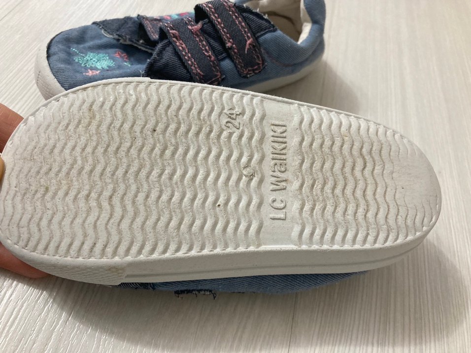 Kız Çocuk Kot Kumaşlı Nakışlı Spor Ayakkabı - Görsel 3