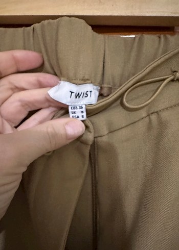 Twist Bej Kadın Normal Kesim Pantolon - Görsel 4