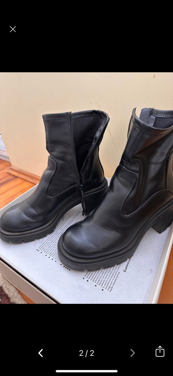 Zara Kadın Siyah Topuklu Bot - Görsel 2